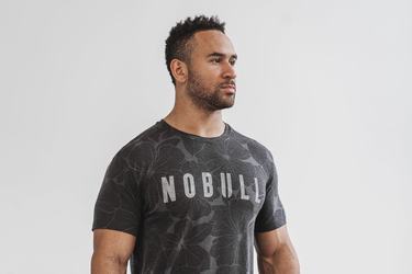 Nobull Men's T Shirts Grey | Australia (SM9834)